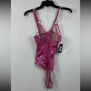 Frederick's of Hollywood Hot Pink Chain Chemise
